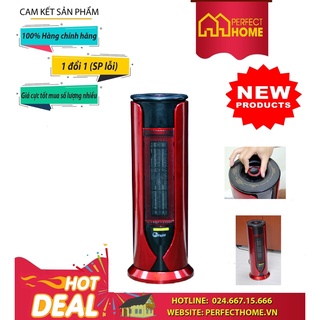 Bão sale quạt sưởi gốm ceramic fujie ch-1600 màu đỏ + đen