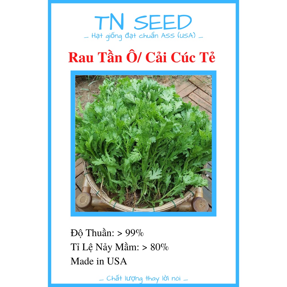 Hạt Giống Rau Tần Ô/ Cải Cúc Tẻ [20g]