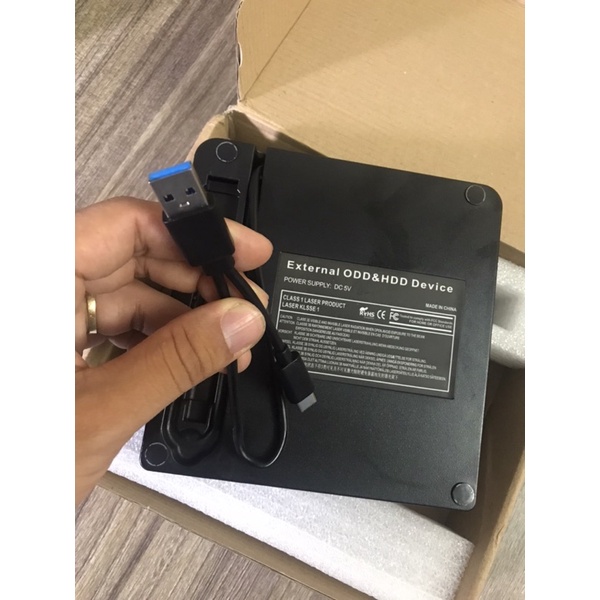 ô đĩa DVD R/RW HP chính hãng tốc độ cao USB 3.0 tích hợp USB type C -bảo hành 3 năm