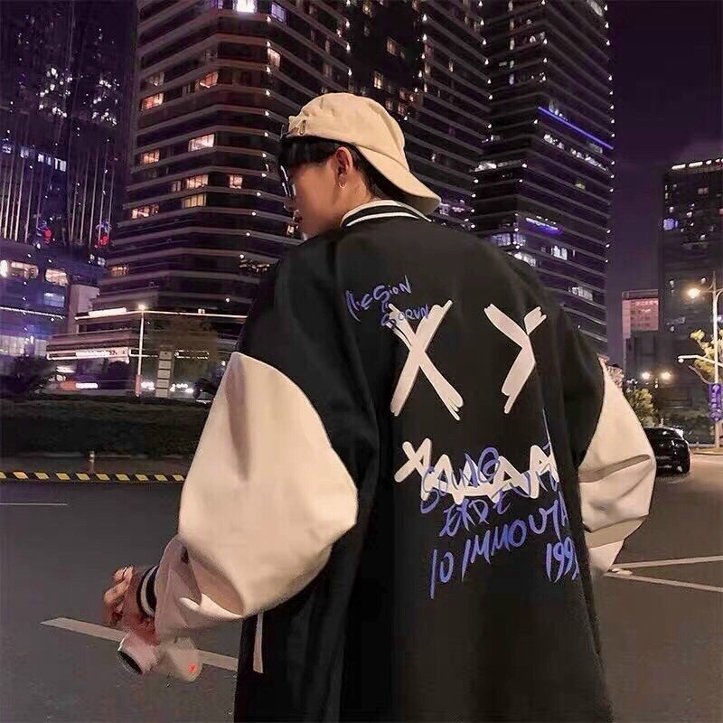 Áo khoác Bomber SMLE2 chất da lộn  thiết kế Streetstyle Unisex cho cả nam và nữ