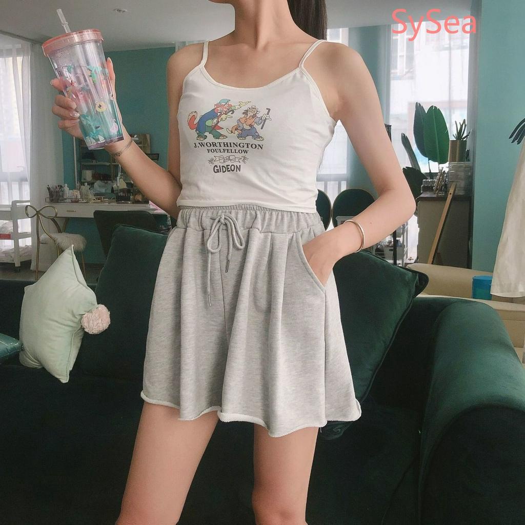 Áo Hai Dây Hoạt Hình Mát Mẻ Cá Tính Thời Trang Mùa Hè Cho Nữ