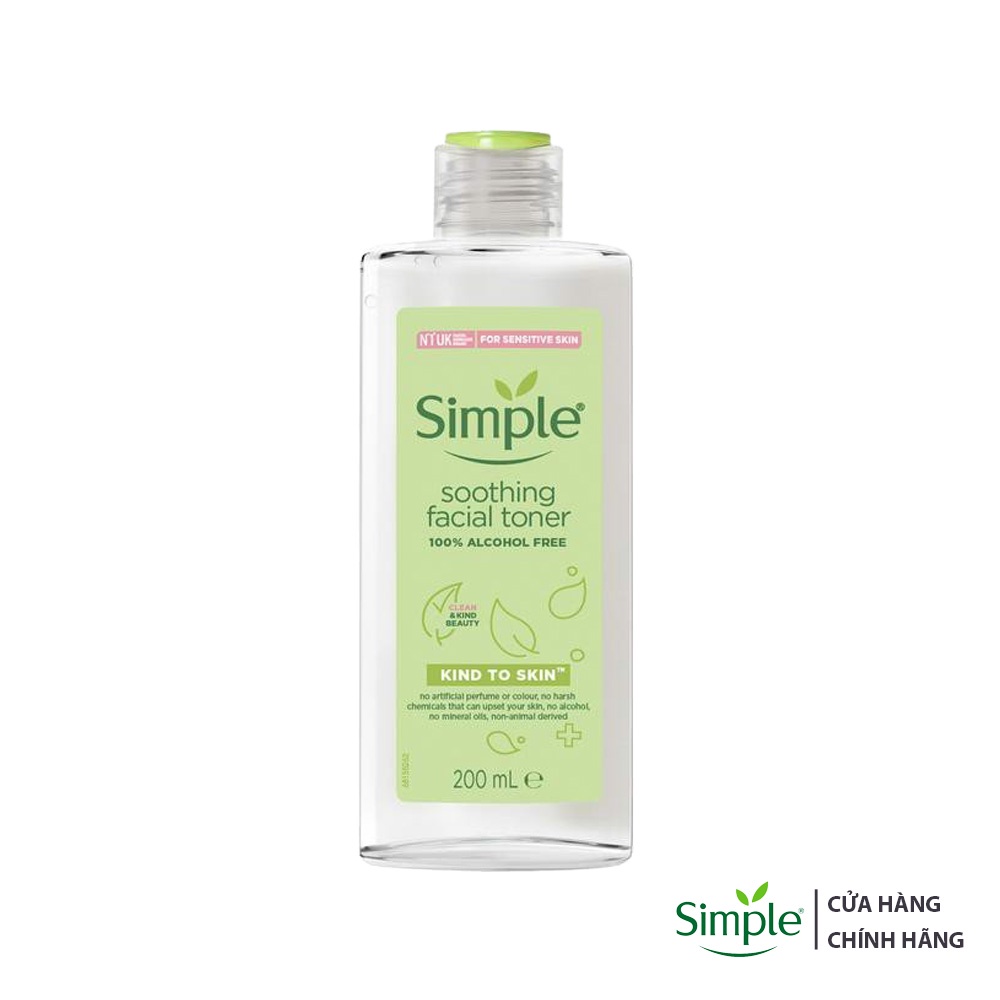 Nước Hoa Hồng Simple Kind To Skin Soothing Facial Toner 200mL