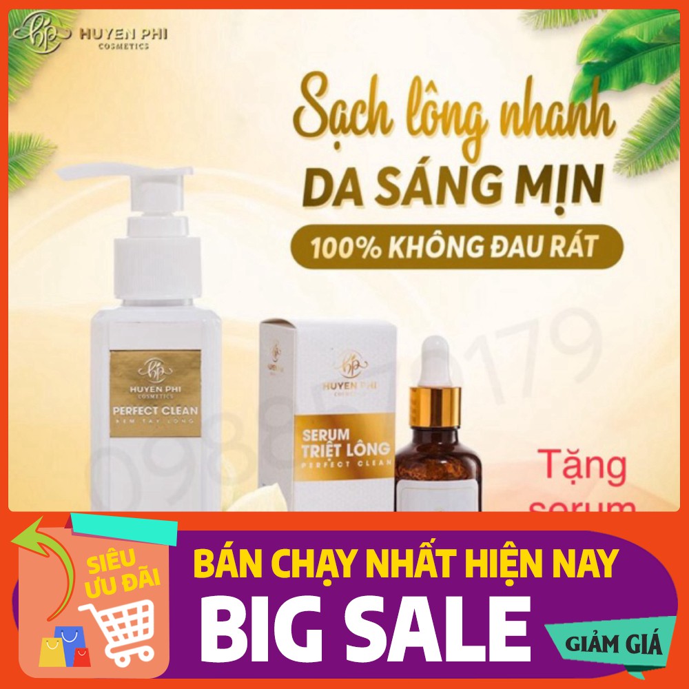 Kem tẩy lông + serum triệt lông vĩnh viễn Huyền Phi Siêu hot