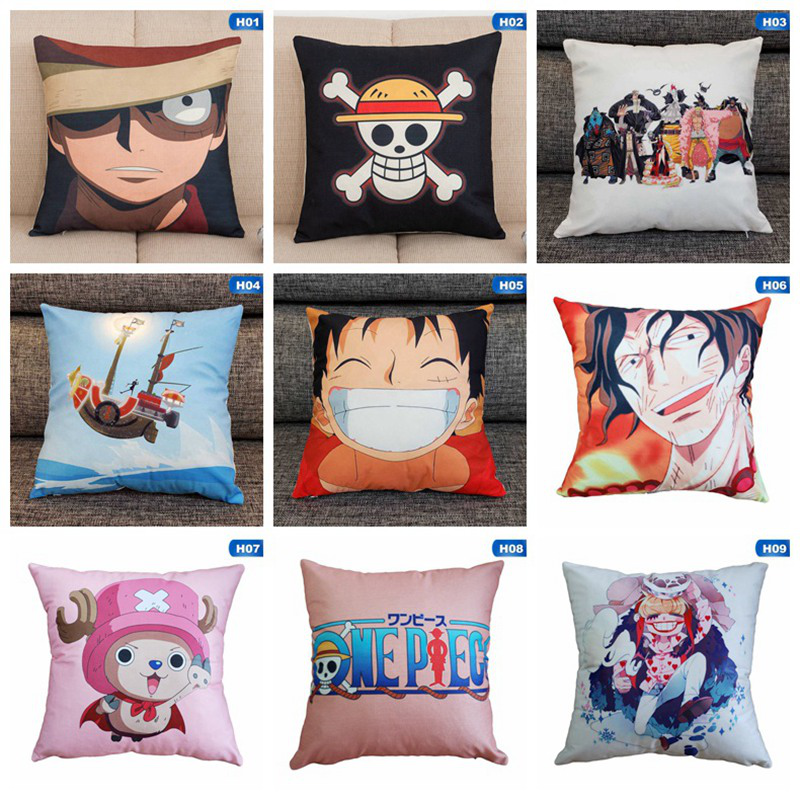 Áo Gối Vuông In Hình Nhân Vật One Piece