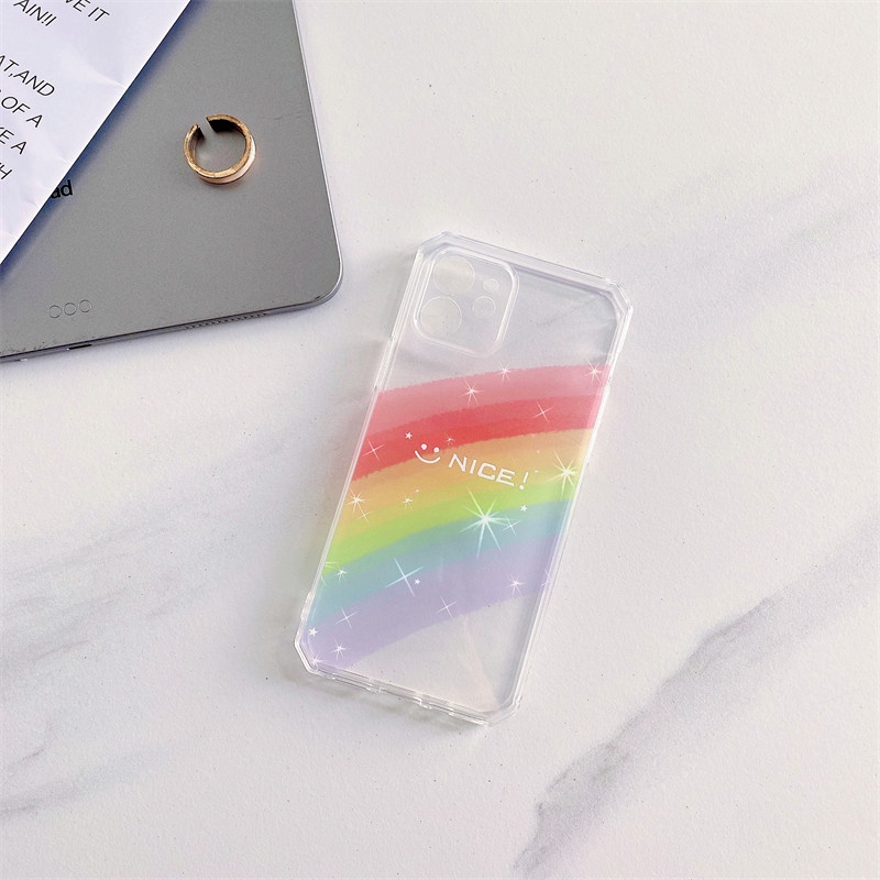 Ốp Điện Thoại Mềm Họa Tiết Cầu Vồng Cho Xiaomi 11 Lite 11T Redmi Note 11 11s 10 10s 8 9 9s K40 Pro Max Poco F3 M4 Pro 5G