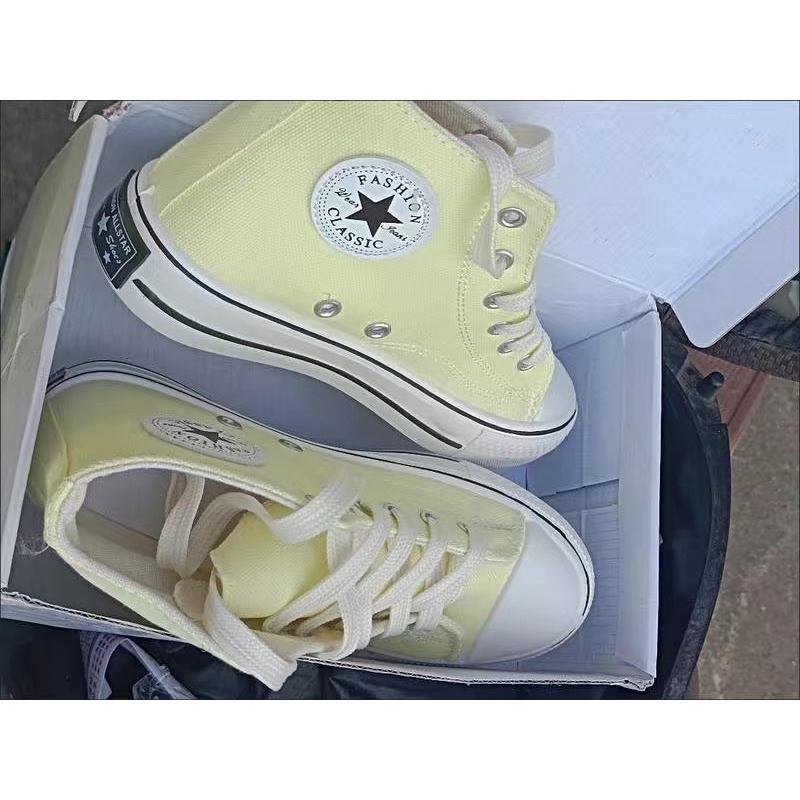 Giày CV Ulzzang Cổ Cao 1970s Màu Pastel Xinh Xỉu Kèm Ảnh Thật