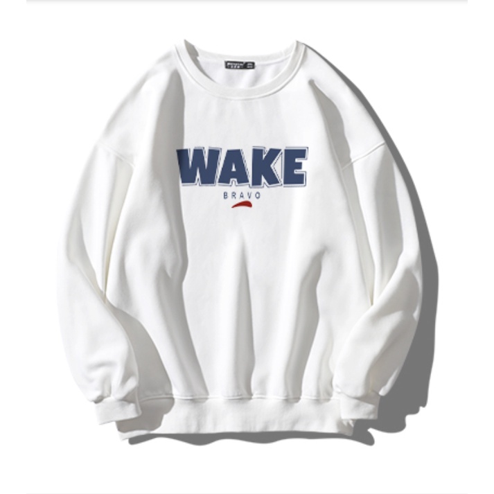 Áo SWEATER Nỉ Cổ Bo Tròn WAKE Phong Cách GAREM - Nỉ Ngoại Siêu Dày Mặc Thoải Mái Du Lịch Thể Thao Mùa Đông Ấm Áp