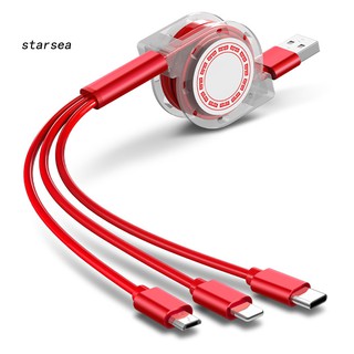 Cáp sạc nhanh 3 trong 1 2a cổng micro usb type c cho android iphone