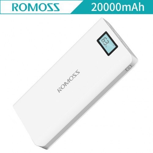 Pin sạc dự phòng Romoss Sense 6 Plus 20000mAh (Trắng) - Hãng phân phối