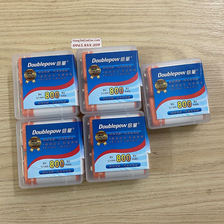 Pin vuông 9v sạc được, dung lượng cao, hàng xịn chính hãng Dowblepow