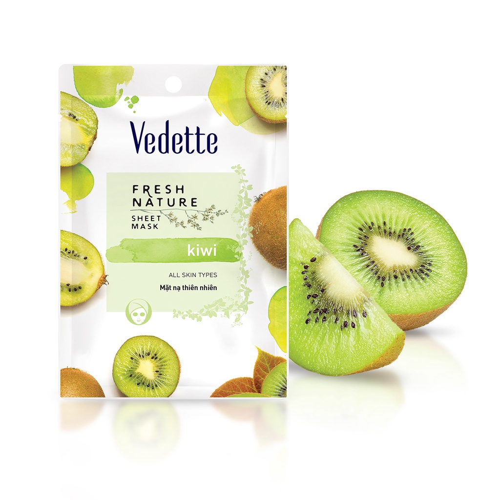 Mặt nạ Thiên nhiên Kiwi Vedette 22g - Fresh Nature Sheet Mask KIWI