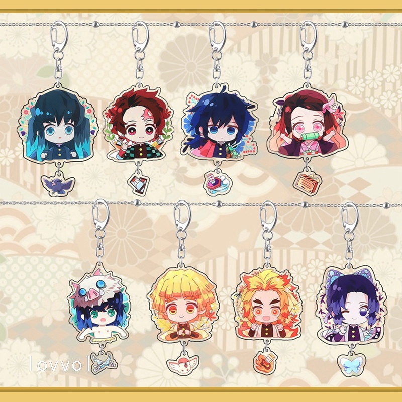 Móc Khóa Mặt Hình Nhân Vật Nezuko Tanjirou Trong Anime Demon Slayer