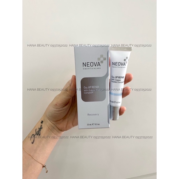 Kem Dưỡng Ẩm Giảm Thâm Môi, Xóa Rãnh Nhăn &amp; Căng Mọng Tự Nhiên Neova Cu3 Lip Repair Với Phức Hợp Đồng Peptide 15ml