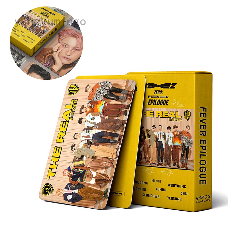 KPOP ATEEZ Album [ZERO : FEVER EPILOGUE] Photocard Lomo Card Postcard 54Pcs/Box