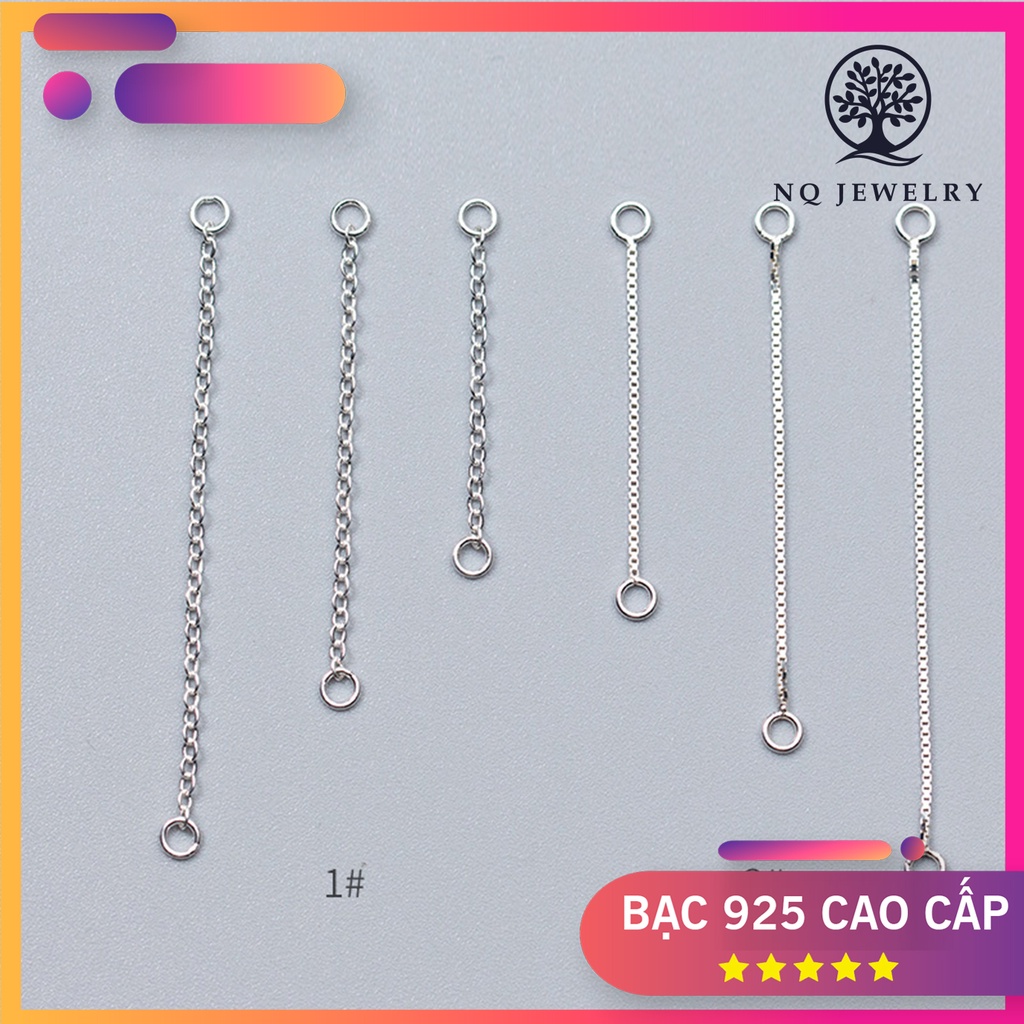 Charm bạc dây xích trang trí