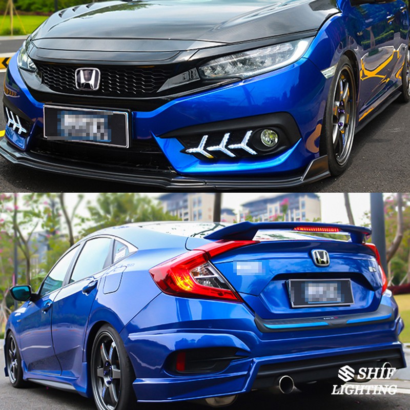 Bộ 3 logo gắn vô lăng ô tô Honda Civic 2016-2018