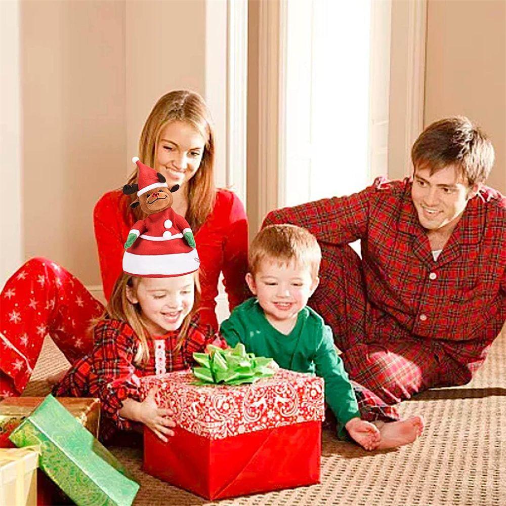 LEILY Mũ Ông Già Noel Tuần Lộc Nhảy Múa Có Nhạc