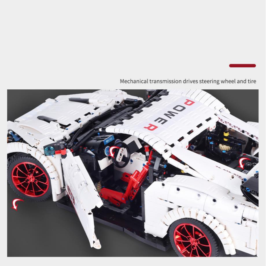 Mẫu Lắp Ráp mô hình Techinc Siêu xe Mould king 13172 1:8 scale Nissan super sport car GTR GT3