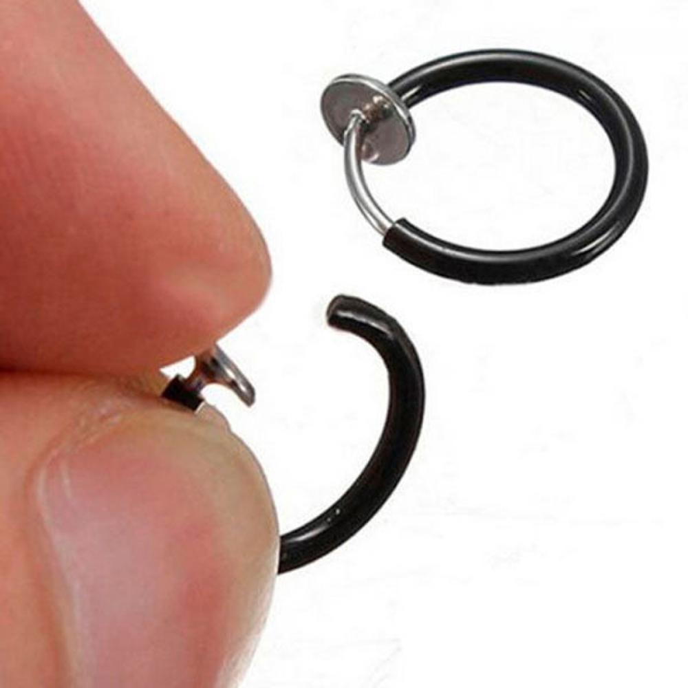 2pcs Fashion Unisex Jewelry 3 Colors Ear Clip non Piercing Ring Piercing Ring Piercing