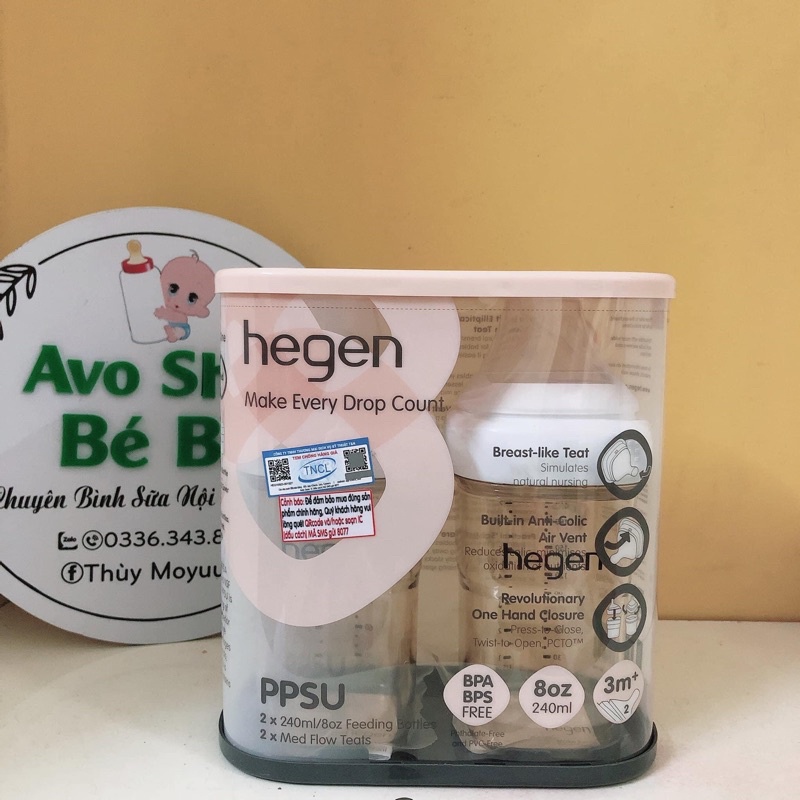 Bình sữa Hegen chính hãng đủ size 60ml/150ml/240ml/330ml