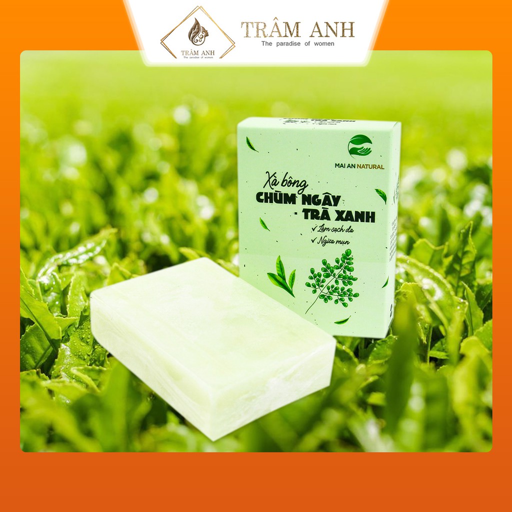 Xà Bông Trà Xanh Chùm Ngây - Sạch da - Dưỡng Da