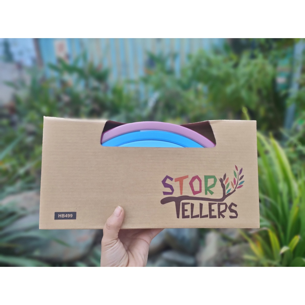 Bộ xếp hình cầu vồng bằng gỗ vui nhộn cho trẻ đồ chơi trẻ em Giáo cụ montessori kèm sách hướng dẫn xếp