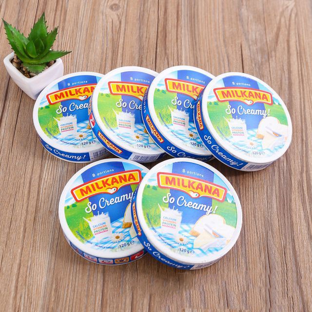 Phô mai Milkana 8 miếng – hộp 120gr ( Milkana 8 Creamy Processed Cheese portions – box 120gr) | BigBuy360 - bigbuy360.vn