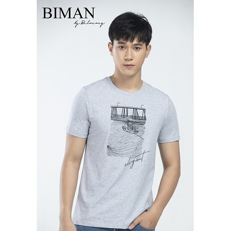 Áo thun hoạ tiết nam Biman đẹp , co dãn - 030GHS