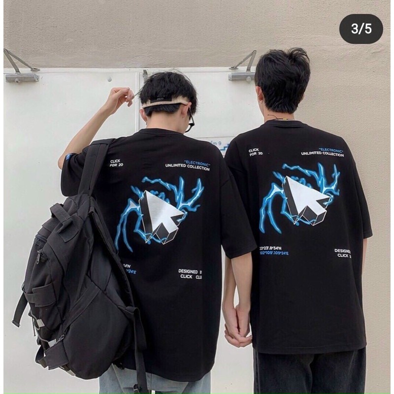 Áo thun tay lỡ from rộng Unisex Click | BigBuy360 - bigbuy360.vn