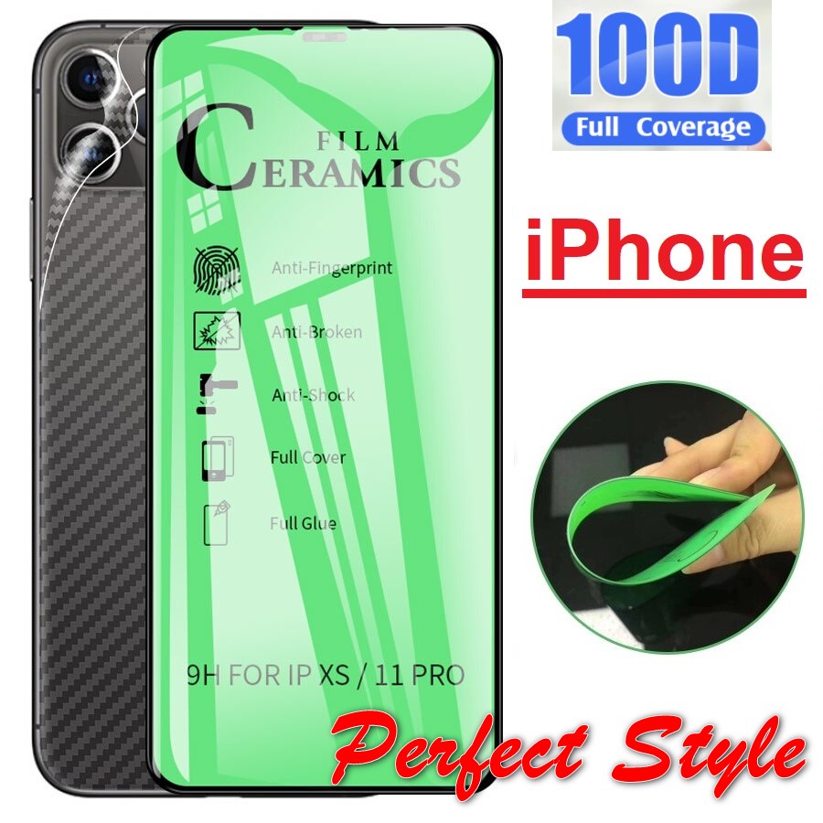 Cường lực dẻo 100D cho Iphone 6 6s 6Plus 6s 7P 8P / x xs / xs max / ip 11 11 pro max  siêu mỏng, siêu dẻo không sứt mẻ