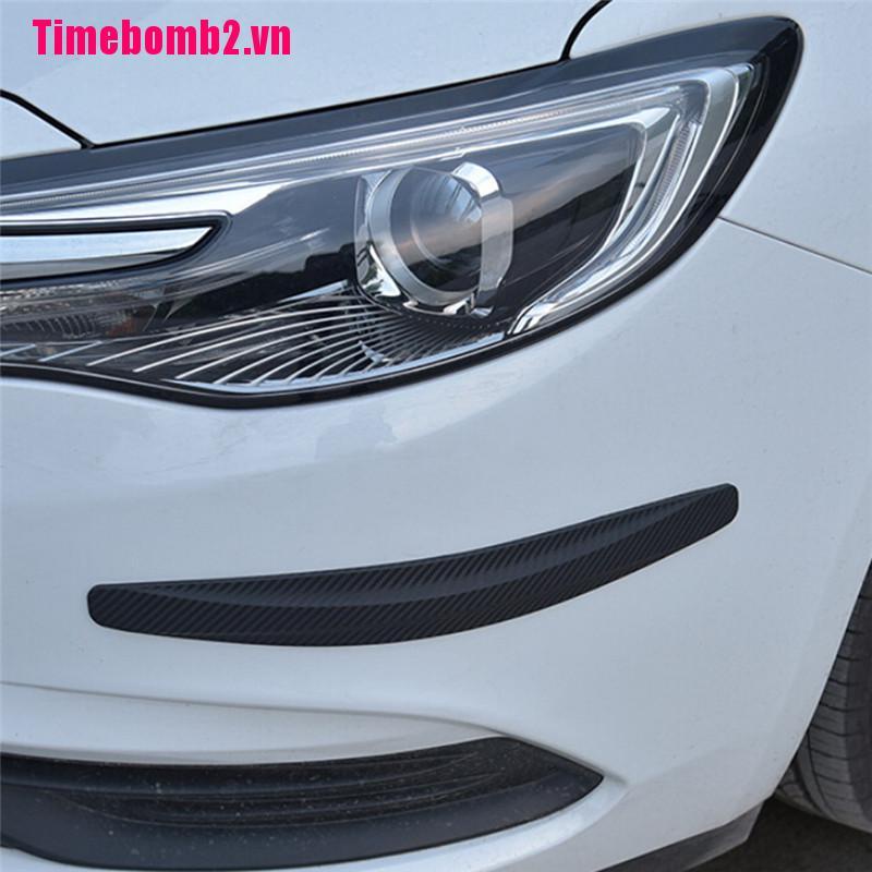 1 Cặp Miếng Dán Cao Su Carbon Bảo Vệ Cạnh Xe Hơi Chống Trầy Xước