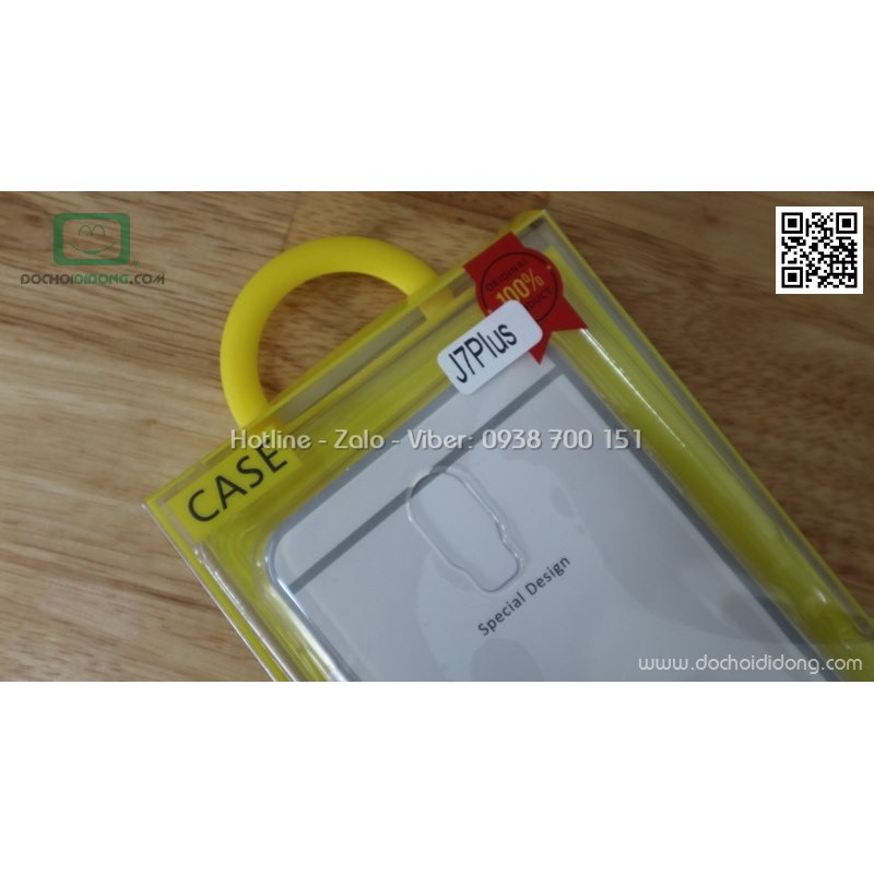 Ốp lưng Samsung J7 Plus dẻo trong