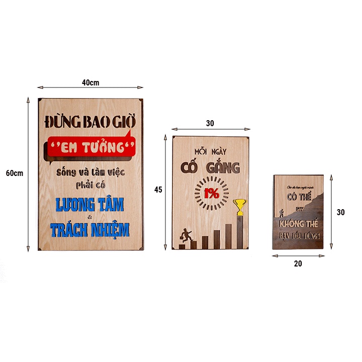 Tranh Gỗ treo tường - tranh Decor tạo động lực làm việc cho nhân viên Văn Phòng | BigBuy360 - bigbuy360.vn