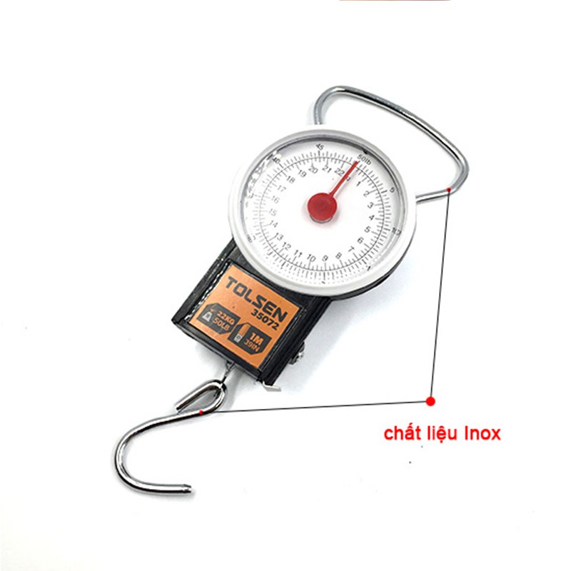 [ CHÍNH HÃNG ] Cân Treo Đồng Hồ Mini ( 50LB / 22Kg ) Tolsen 35072 [ Real | TSE ]