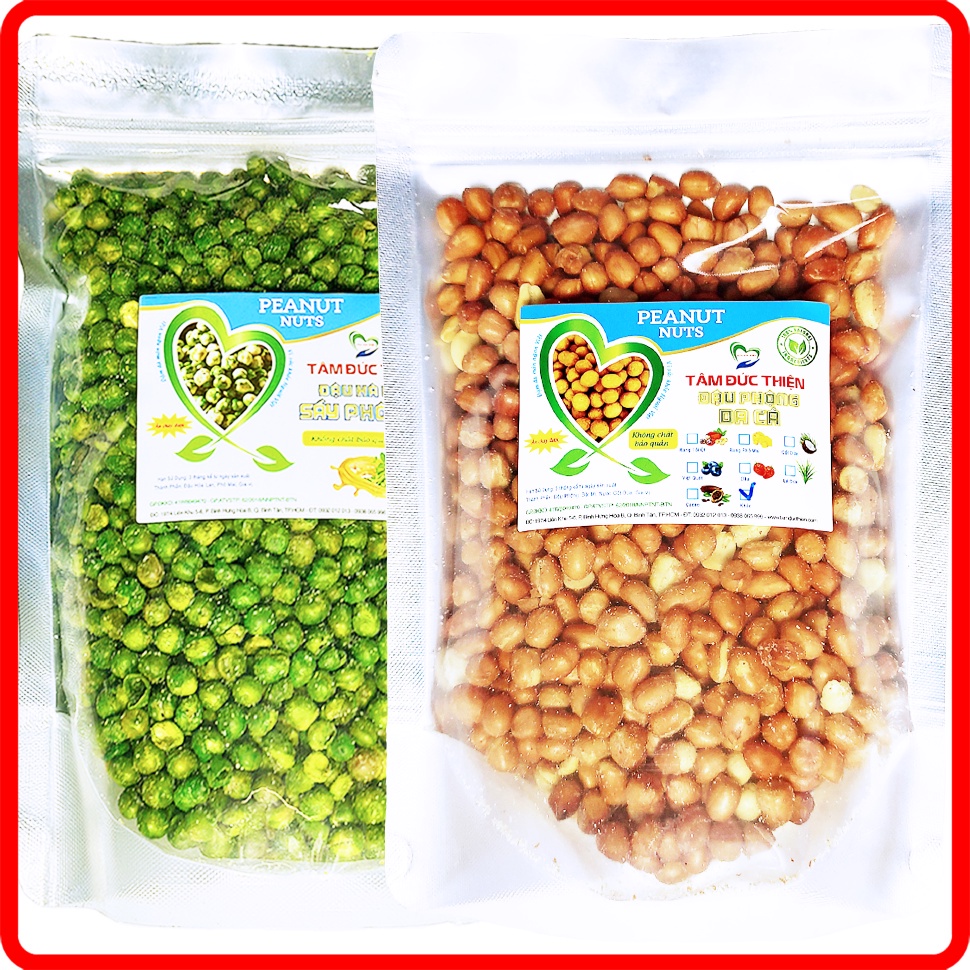 [Mã BMBAU50 giảm 7% đơn 99K] Combo 1KG: Đậu Phộng Rang Muối và Hà Lan Sấy Phô Mai Tâm Đức Thiện (2 x Túi 500GR)