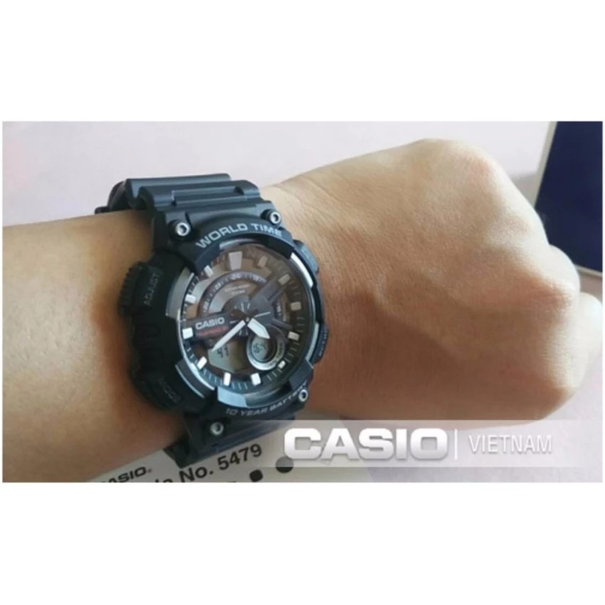 Đồng hồ nam dây nhựa Casio chính hãng Anh Khuê AEQ-110W-1AVDF