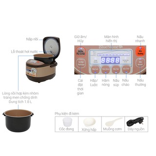 Nồi cơm điện tử Bluestone 1.8 lít RCB-5936
