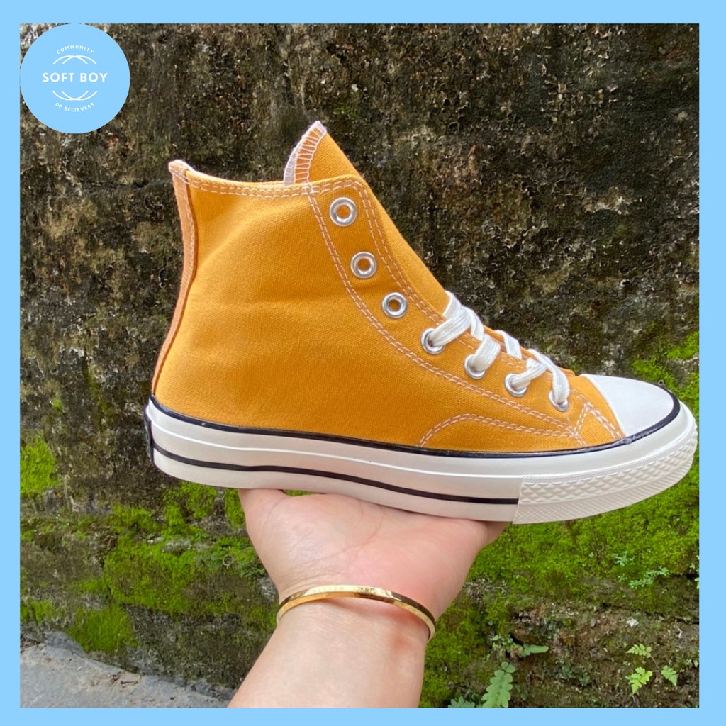 Giày Sneaker converse 1970s màu vàng cổ cao-  Giày Classic Siêu Hot, Phong cách soft boy- Hàng loại đẹp