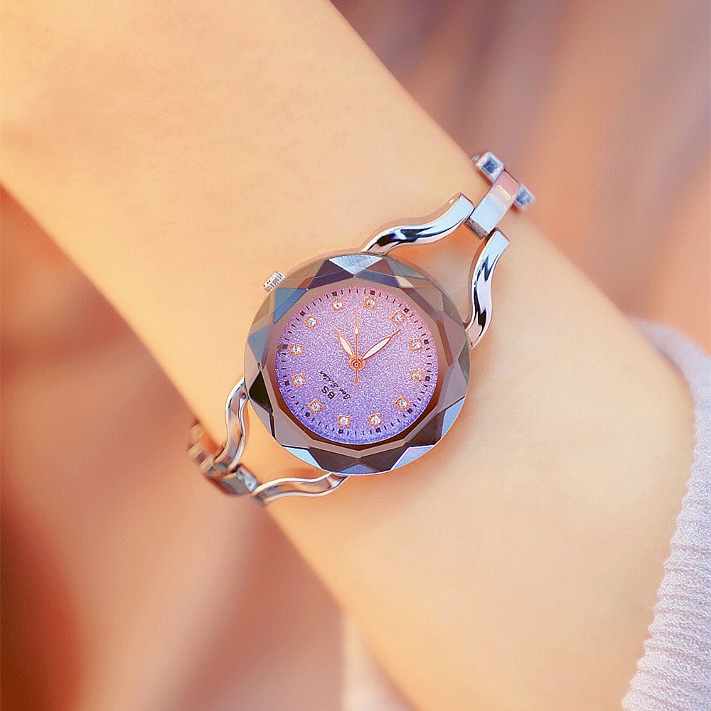 [CÓ VIDEO - ẢNH THẬT] Đồng hồ nữ Beesister FA 0673 thiết kế măt tròn vát 3D quý phái