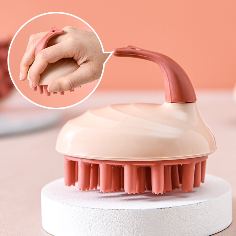 [Hàng mới về] Bàn chải silicone gội đầu massage tóc làm sạch da đầu chống ngứa