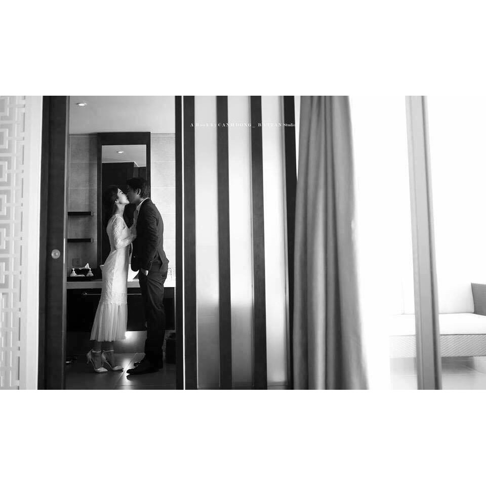 Đầm dự tiệc đuôi cá dài tay sang trọng màu tráng/ Ảnh thật | BigBuy360 - bigbuy360.vn