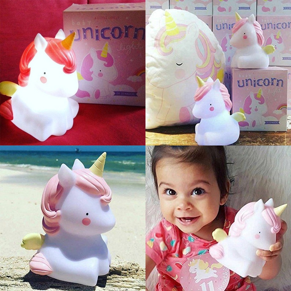 Đèn ngủ trang trí phòng hình ngựa một sừng dễ thương