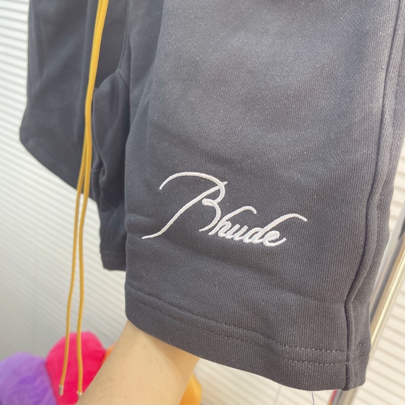 ⚡️[Best Quality] - Quần Short RHUDE SMALL LOGO COTTON JERSEY SHORTS BLACK, Quần đùi Rhude