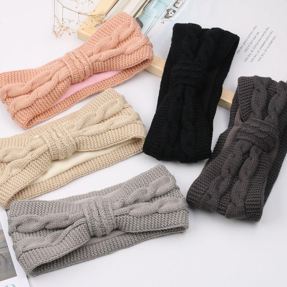 SUSANS Băng Đô Dệt Kim Vải Lông Mềm Mại Bản Rộng Thời Trang Thu Đông