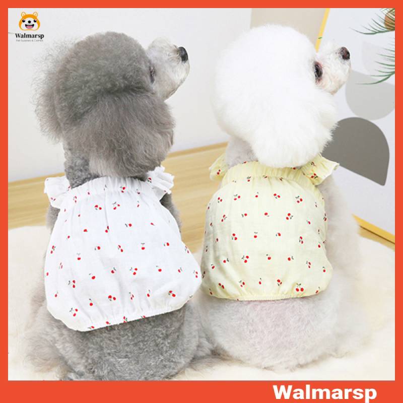 Đầm Họa Tiết Trái Cây Bằng Polyester Dễ Thương Thời Trang Mùa Xuân Cho Thú Cưng