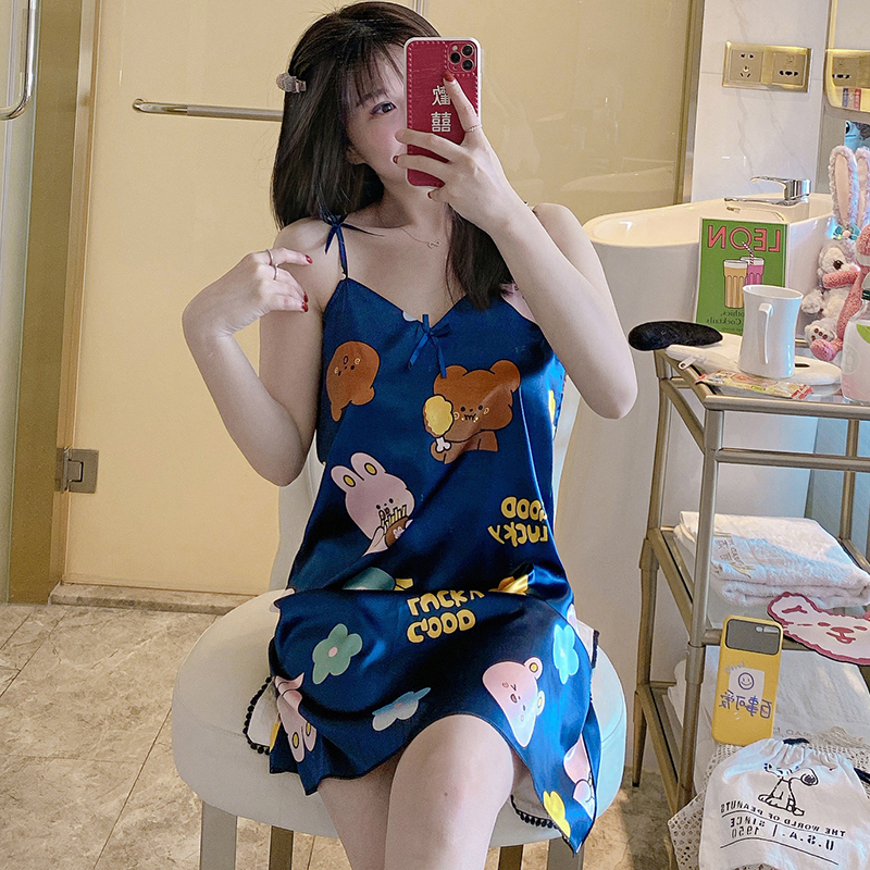 Đầm Ngủ Hai Dây Vải Lụa Có Mút Đệm Ngực Cho Nữ | BigBuy360 - bigbuy360.vn