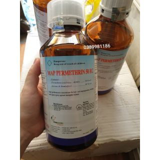 Thuốc diệt muỗi Permethrin 50EC nhập khẩu nguyên chai(1 lít)