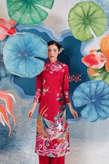 Set áo gấm Hà cúc
