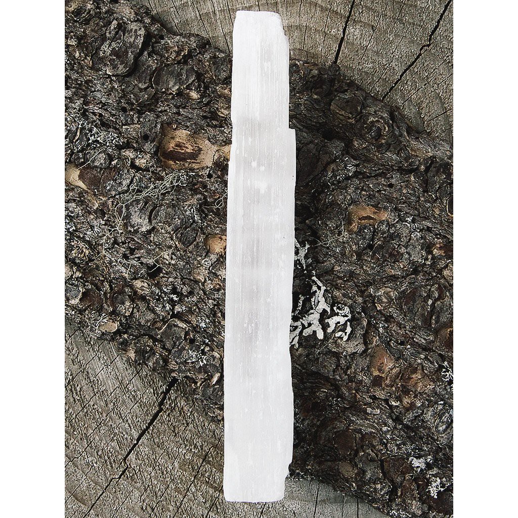 Đá thanh tẩy Selenite Thanh 20cm bảo vệ , cải thiện năng lượng, không gian - THẢO MỘC XÔNG NHÀ