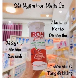 Sắt ngậm Iron Melts 50 viên của Úc